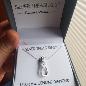 1/10 c.t.t.w. Genuine Diamond Sterling Silver